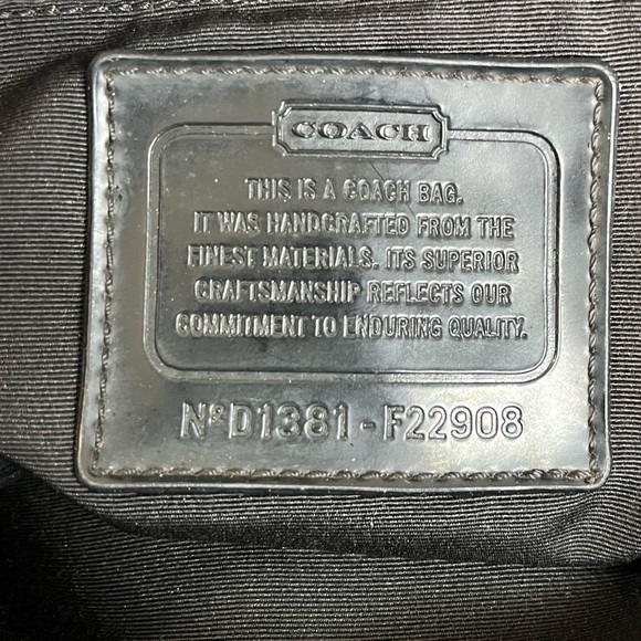 Coach black signature logo shoulder tote bags F22908 - Picture 9 of 11
